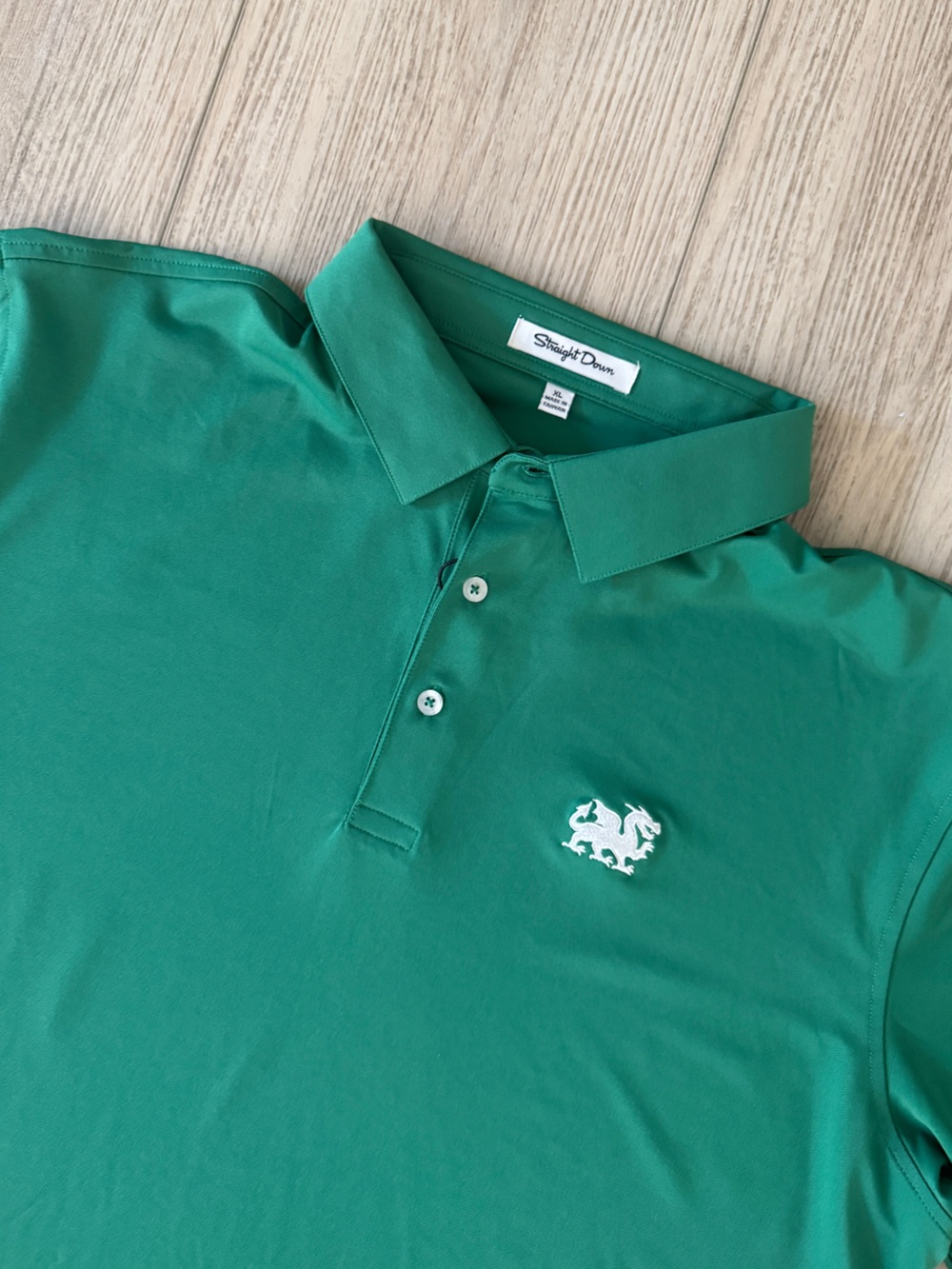 Straight Down Men's Green Polo Shirt (Dragon Ridge Country Club)